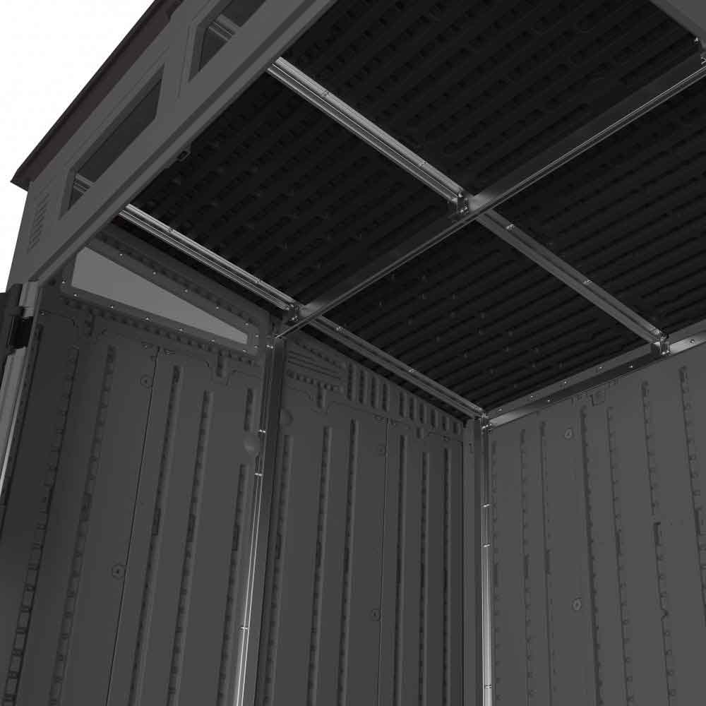 Bliss 6x5 Garden Reinforced Resin Storage Cabinet in Grey and Anthracite