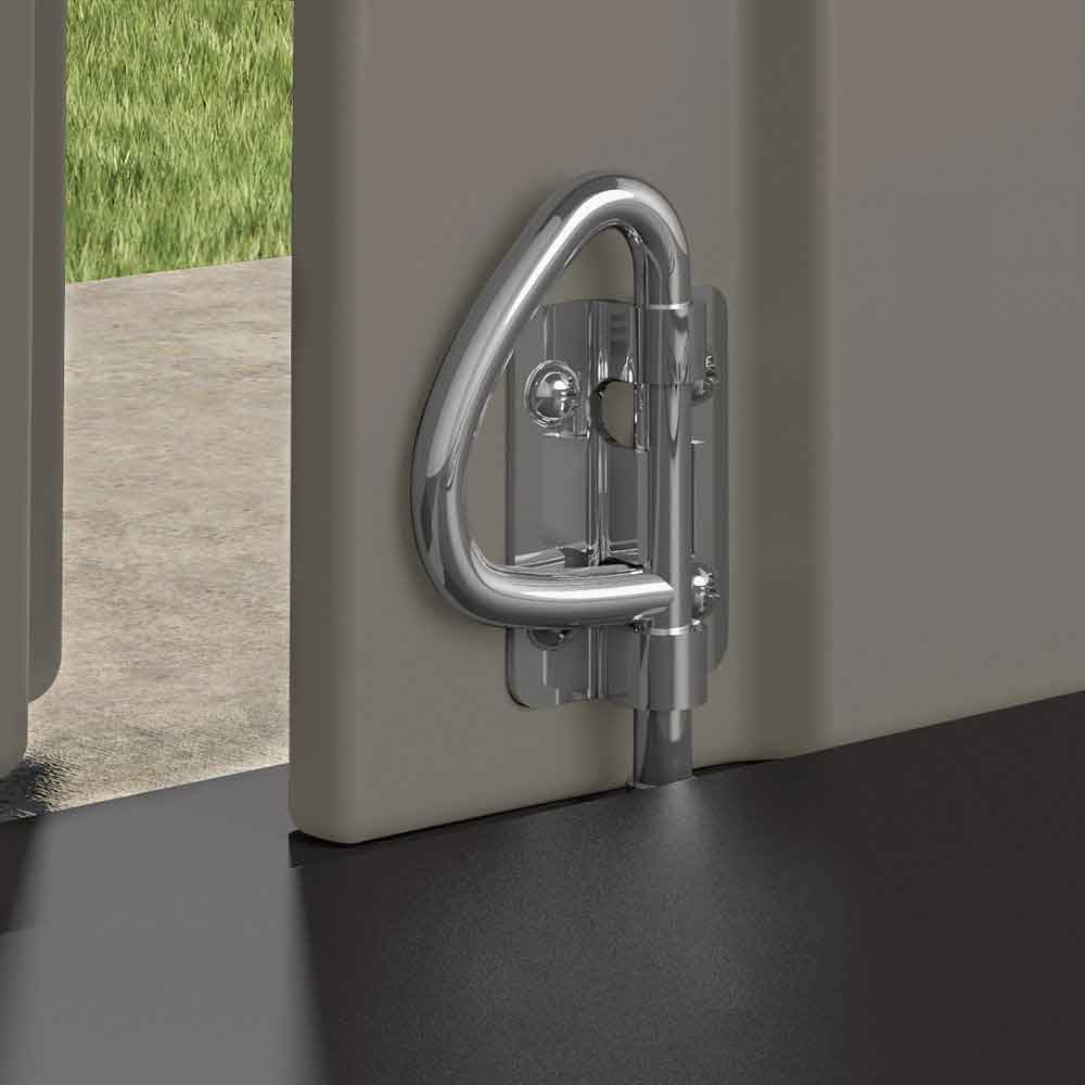 Bliss 8x7 Reinforced Resin Garden Storage Cabinet in Vanilla and Grey