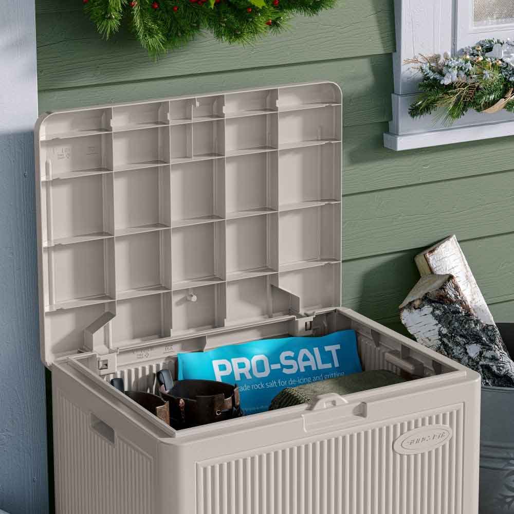 Bliss Reinforced Resin Garden 83L Storage Box in Light French Grey