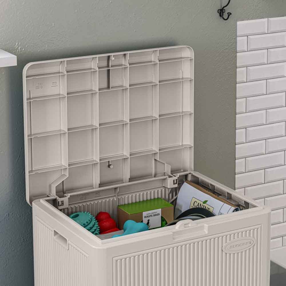 Bliss Reinforced Resin Garden 83L Storage Box in Light French Grey