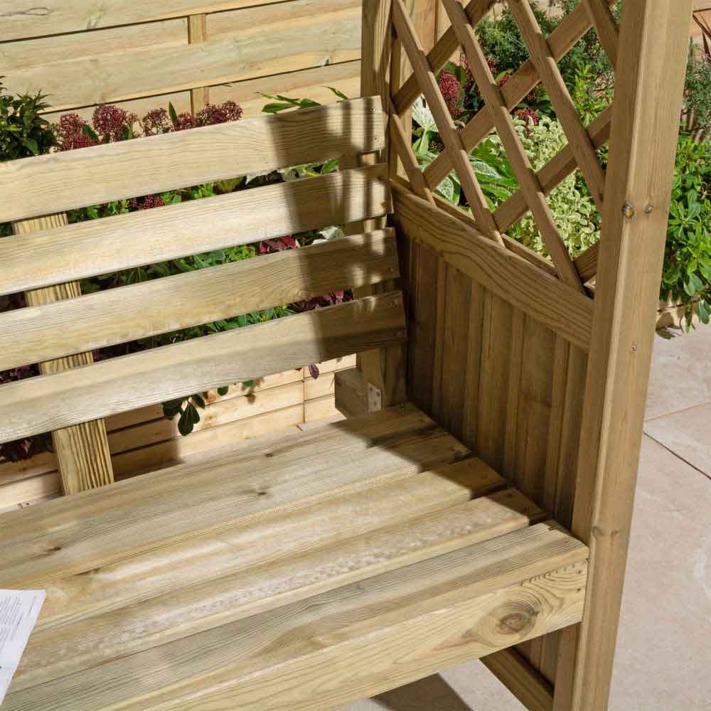 Bliss Wooden Garden Corner Arbour in Natural Timber