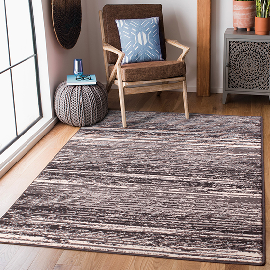 Product photograph of Blizzard Modern Polyester 120x160cm Rug In Dark Grey from Furniture in Fashion