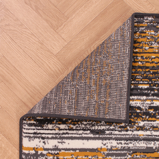 Blizzard Modern Polyester 160x230cm Rug In Grey Mustard_3