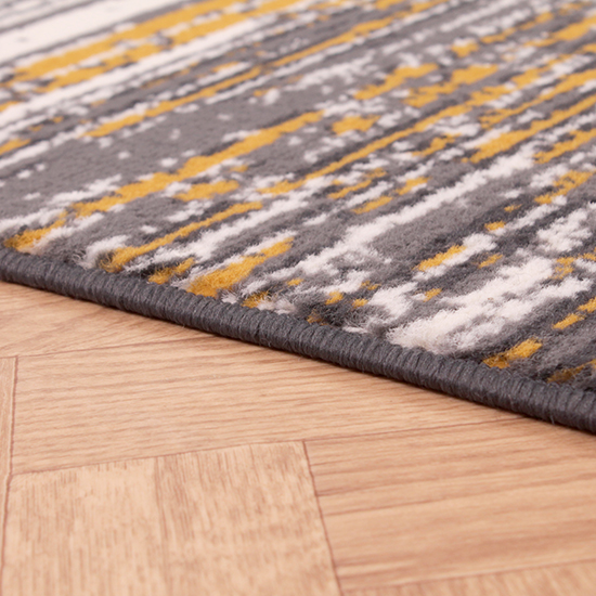 Blizzard Modern Polyester 160x230cm Rug In Grey Mustard_4