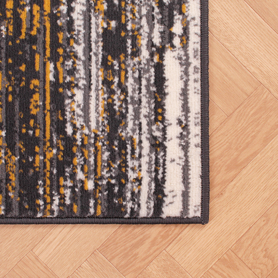 Blizzard Modern Polyester 160x230cm Rug In Grey Mustard_5