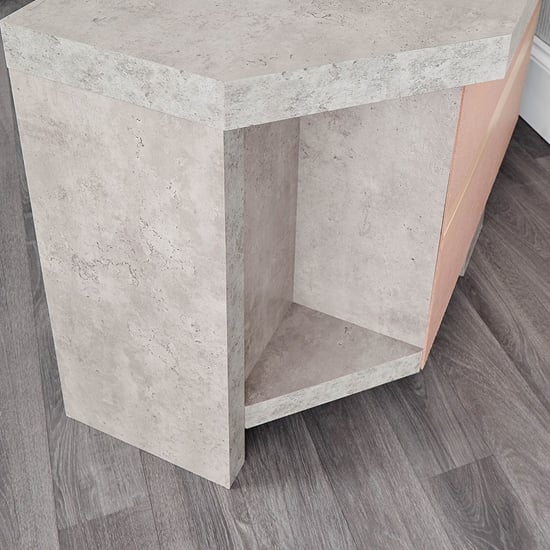 Baginton Corner Wooden 1 Drawer TV Stand In Concrete Effect_6