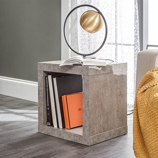 Baginton Wooden Cube Side Table In Concrete Effect_1