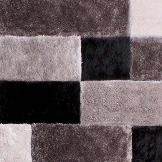 Blocks Polyester 60x110cm 3D Carved Rug In Grey_2