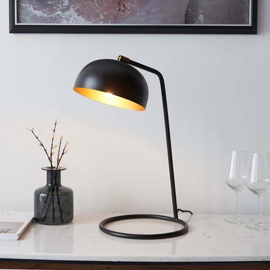 Blois Metal Table Lamp Large In Matt Black thumbnail