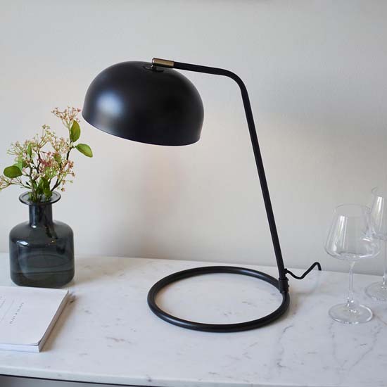 Blois Metal Table Lamp In Matt Black
