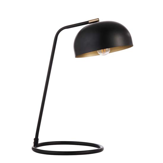 Blois Metal Table Lamp In Matt Black