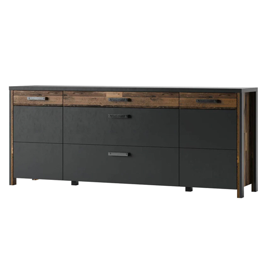 Read more about Blois wooden sideboard with 3 doors 3 drawers in matera oak