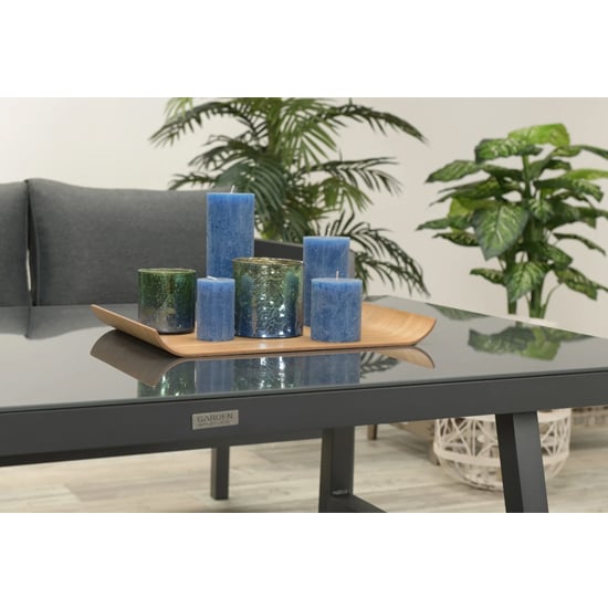 Blokes Corner Lounge Sofa With Dining Set In Carbon Black_8