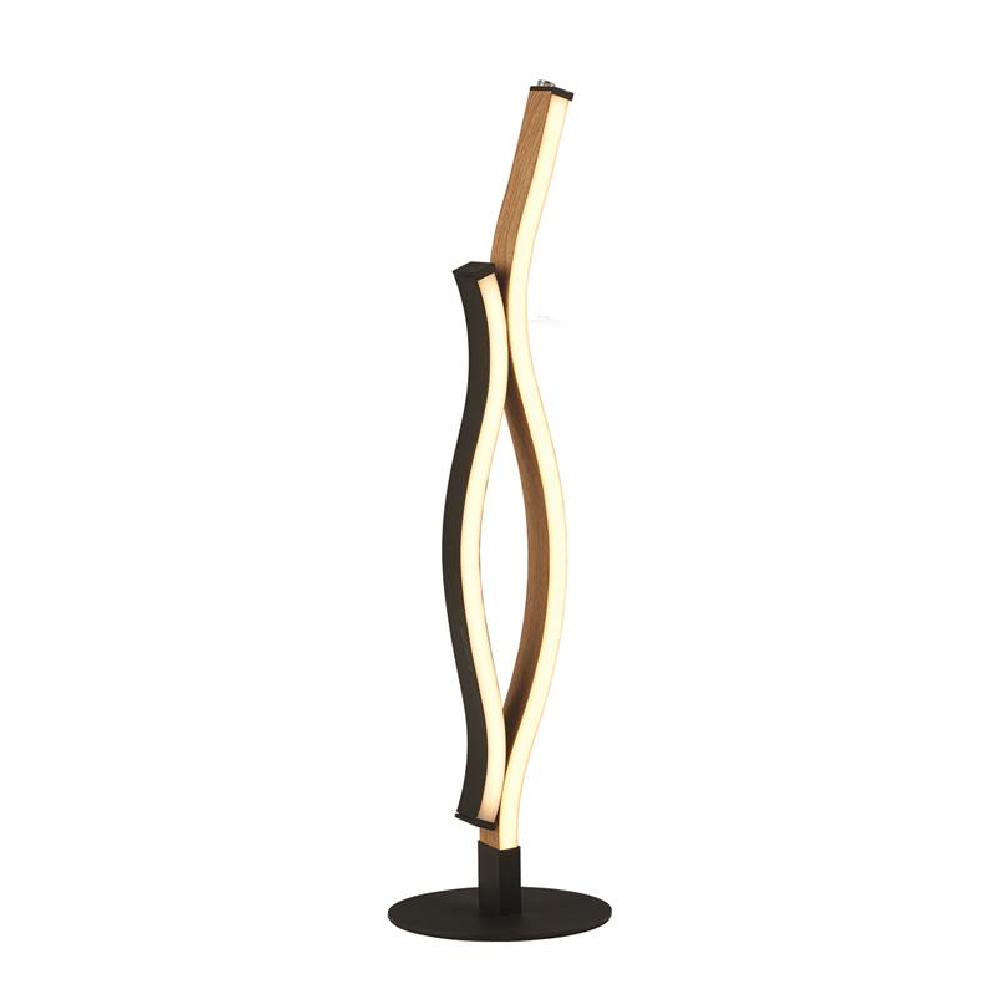 Read more about Bloom led wood effect table lamp in black
