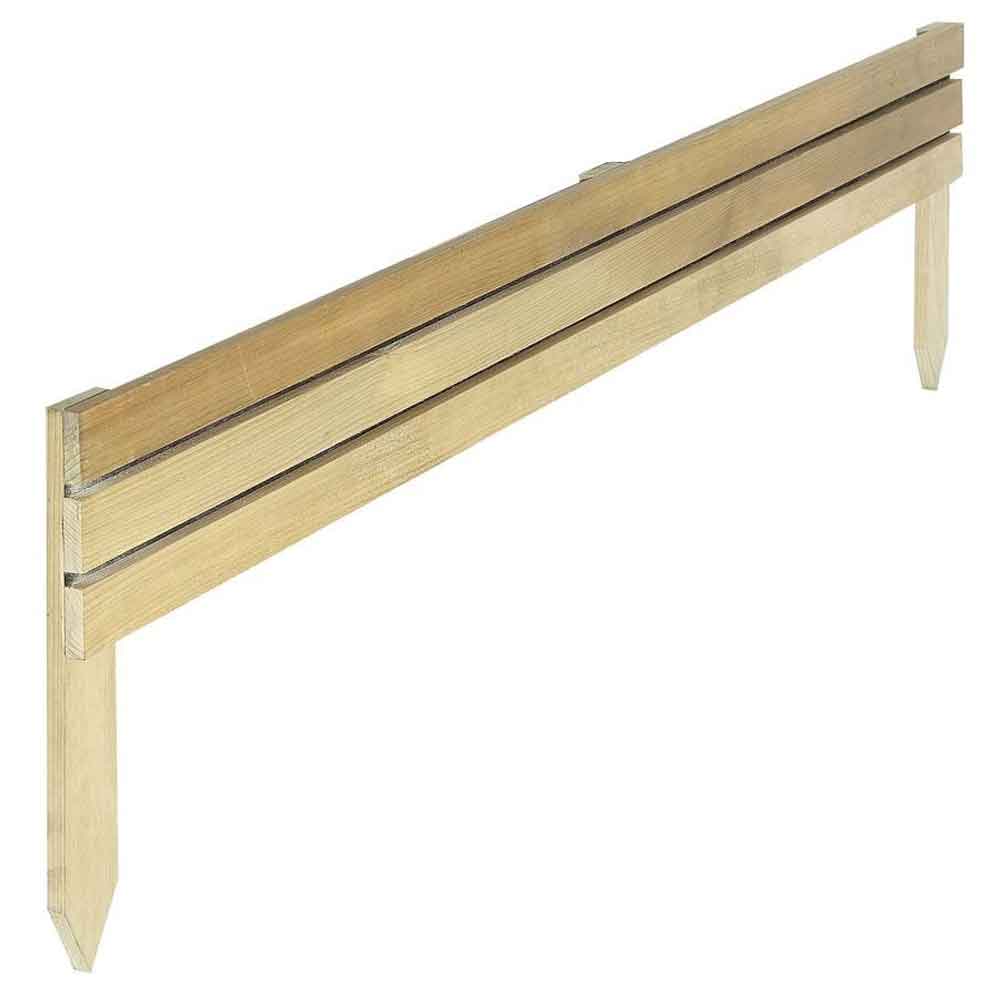 Bloomspace Wooden Garden Set Of 2 Border Fence 350 x 1200 in Natural