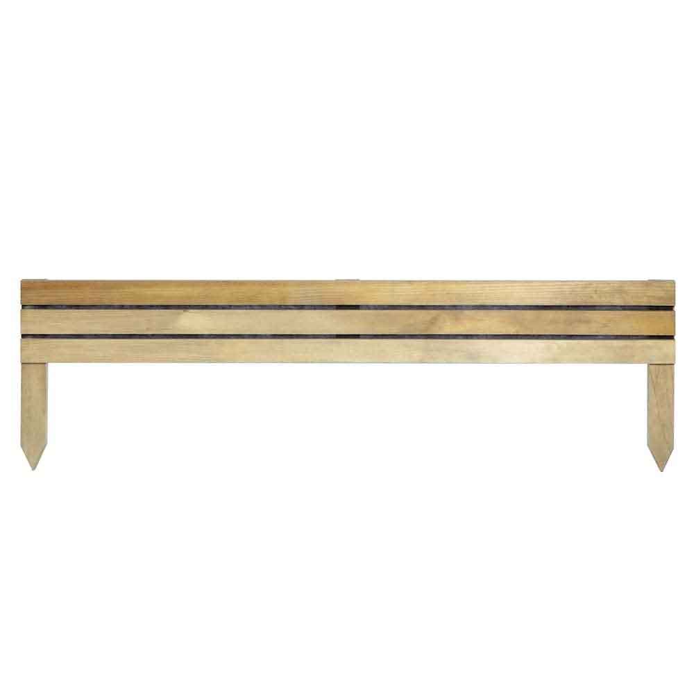 Bloomspace Wooden Garden Set Of 2 Border Fence 400 x 1200 in Natural