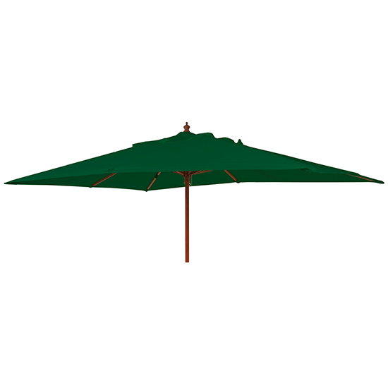 Blount Rectangular 3000mm Fabric Parasol With Pulley In Green