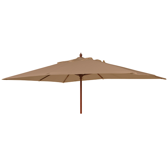 Read more about Blount rectangular 3000mm fabric parasol with pulley in taupe