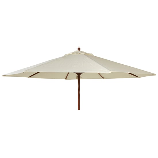 Product photograph of Blount Round 2700mm Fabric Parasol With Pulley In Ecru from Furniture in Fashion