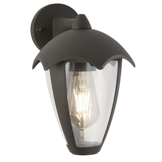 Product photograph of Bluebell Outdoor Polycarbonate Wall Light In Dark Grey from Furniture in Fashion