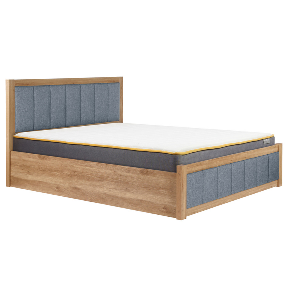 Bluefield Wooden Ottoman Storage Double Bed In Grey And Oak