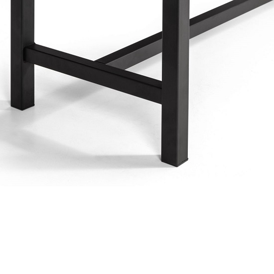 Tacita Dining Bench In Sonoma Oak Effect With Black Frame_2
