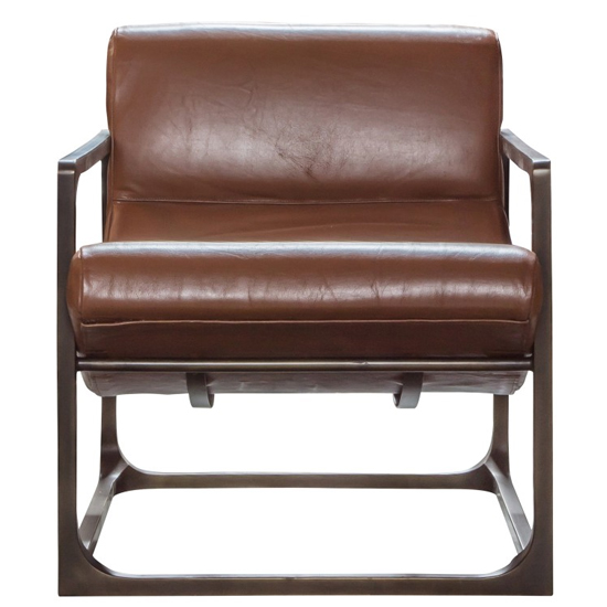 Boda Leather Lounge Chair In Brown Furniture in Fashion