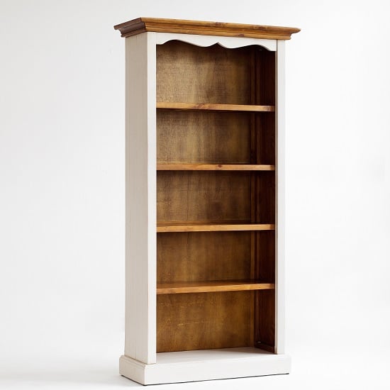 Photo of Boddem bookcase 5 tier shelf white pine