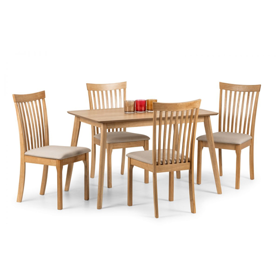 Barbara Low Sheen Wooden Dining Table With 4 Ibsen Chairs