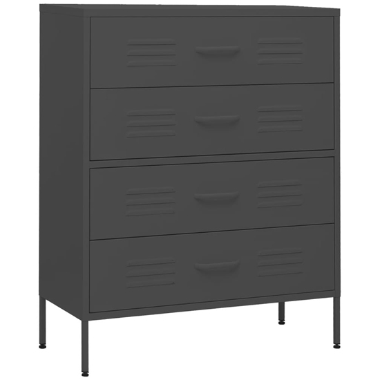 Bodmin Steel Chest Of 4 Drawers In Anthracite
