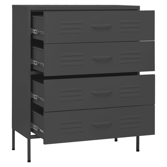 Bodmin Steel Chest Of 4 Drawers In Anthracite