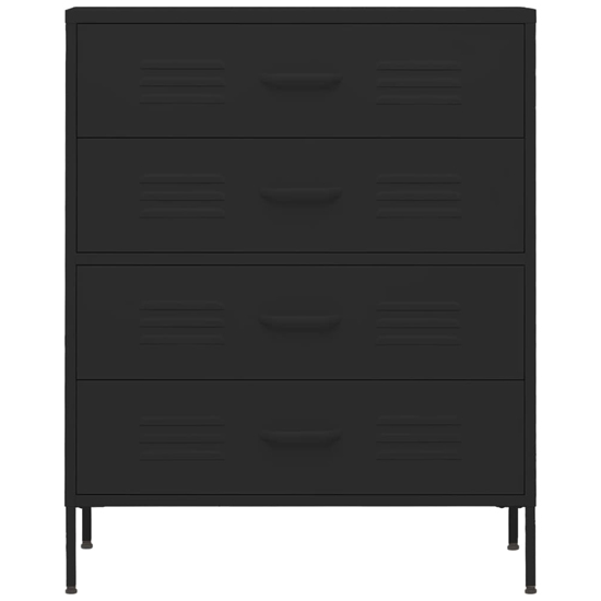 Bodmin Steel Chest Of 4 Drawers In Black