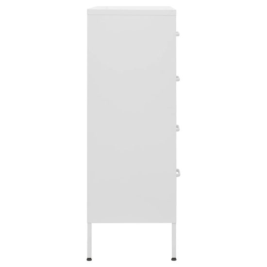 Bodmin Steel Chest Of 4 Drawers In White