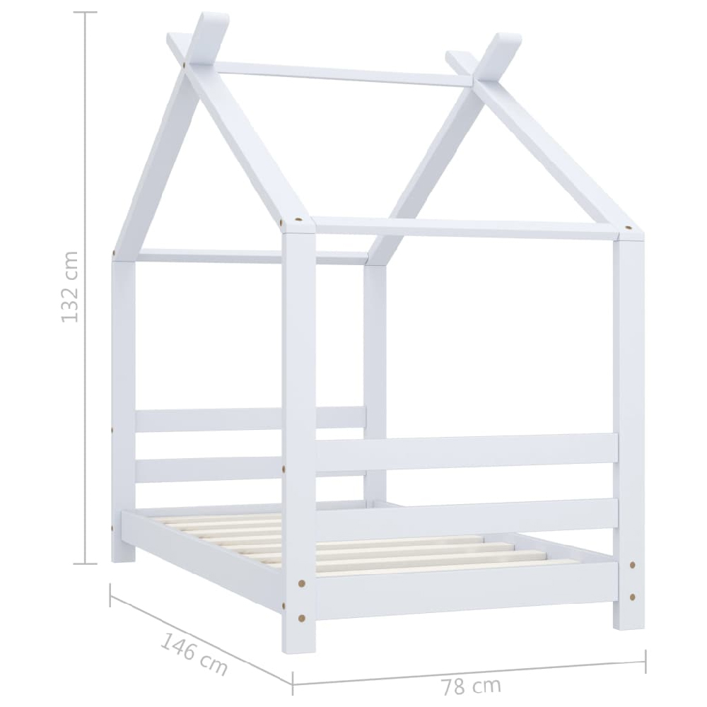 Boerne 70x140cm Wooden Children Daybed In White