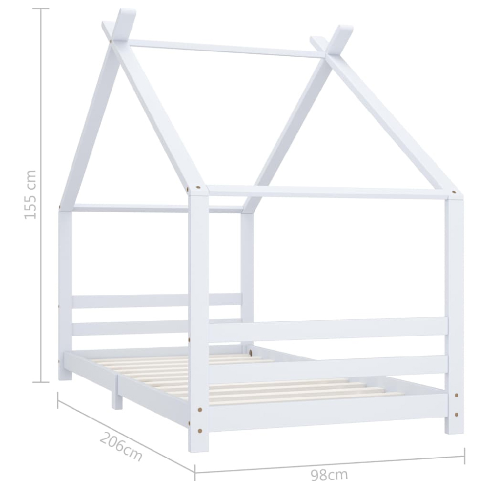 Boerne 90x200cm Wooden Children Daybed In White
