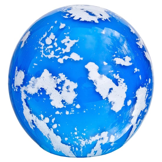 Product photograph of Bogota Glass Globe Ornament In Blue from Furniture in Fashion