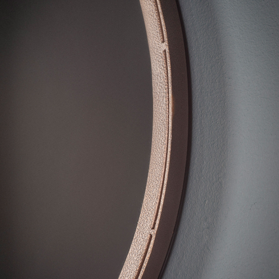 Bogota Small Round Wall Mirror With Aged Bronze Iron Frame