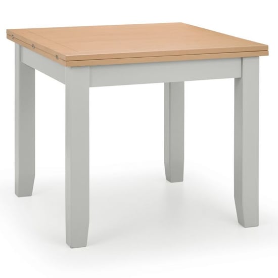 Raisie Extending Wooden Dining Table In Elephant Grey_3