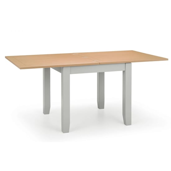 Raisie Extending Wooden Dining Table In Elephant Grey_1