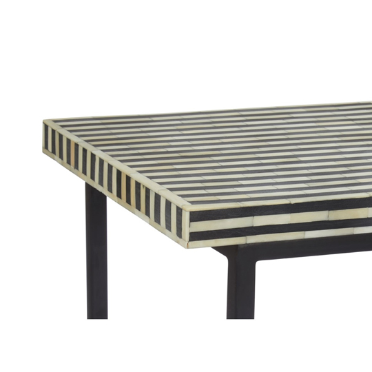 Algieba Mango Wood Console Table With Metal Base In Black  _3
