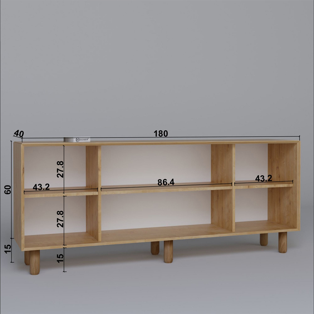 Boho Wooden Sideboard With 2 Rattan Cane Doors In Walnut