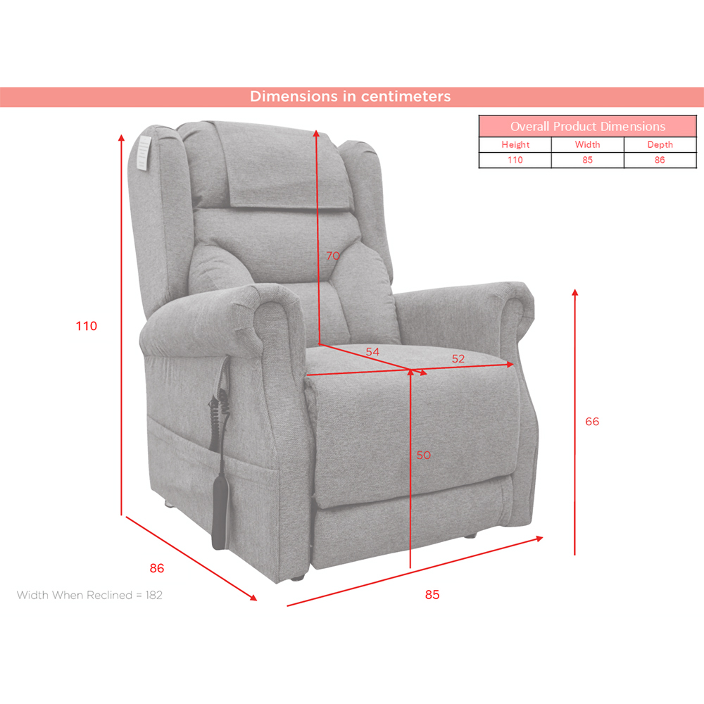 Boise Fabric Dual Motor Lift and Tilt Recliner Chair In Deep Blue