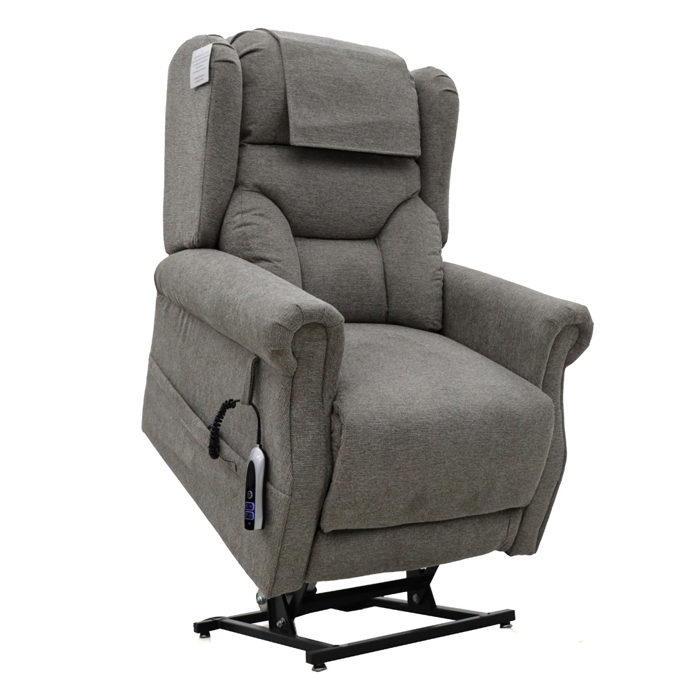 Boise Fabric Quad Motor Lift and Tilt Recliner Chair In Deep Blue