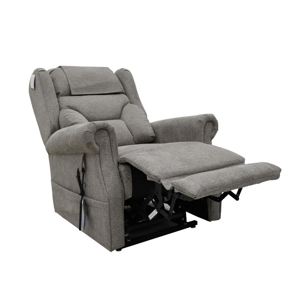 Boise Fabric Quad Motor Lift and Tilt Recliner Chair In Deep Blue