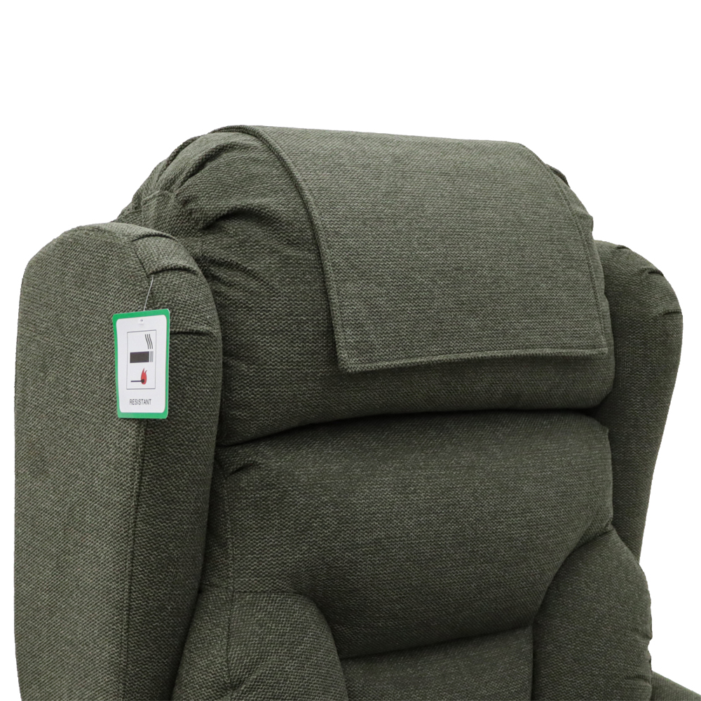 Boise Fabric Quad Motor Lift and Tilt Recliner Chair In Olive