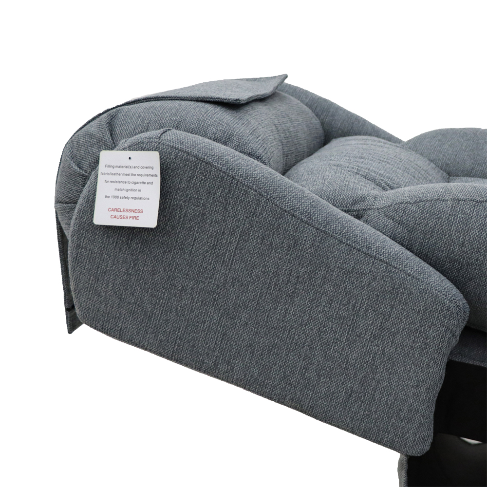 Boise Fabric Quad Motor Lift and Tilt Recliner Chair In Steel Grey