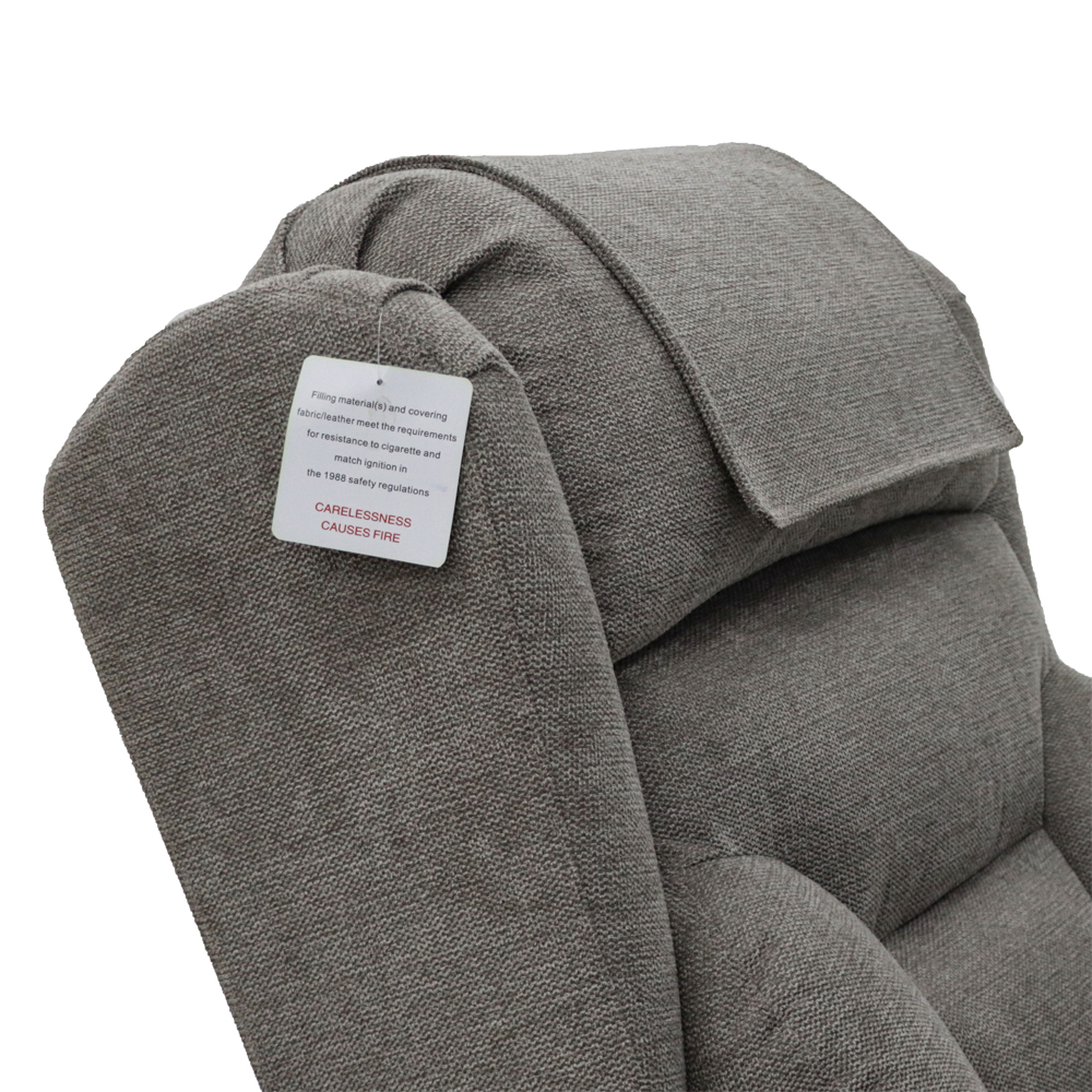 Boise Fabric Quad Motor Lift and Tilt Recliner Chair In Stone