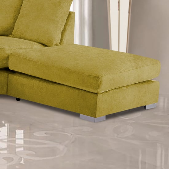 Read more about Boise malta plush velour fabric footstool in grass