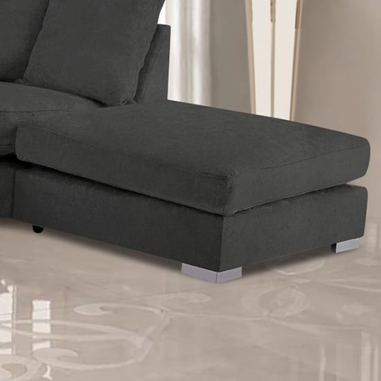 Read more about Boise plush velvet footstool in charcoal