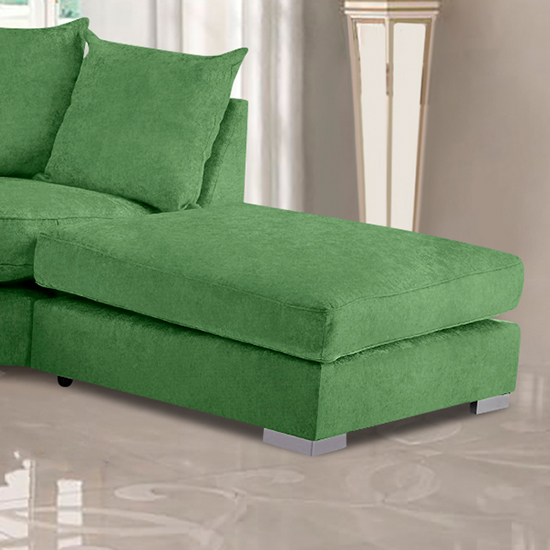 Product photograph of Boise Plush Velvet Footstool In Olive from Furniture in Fashion